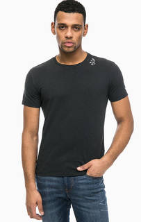 Черная хлопковая футболка Replay