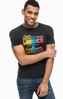 Хлопковая футболка с контрастным принтом Replay