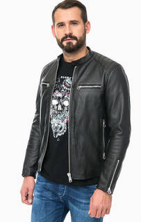 Кожаная куртка с карманами Replay