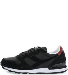 Текстильные кроссовки с замшевыми вставками Diadora