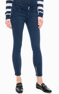 Укороченные синие брюки из хлопка Kocca