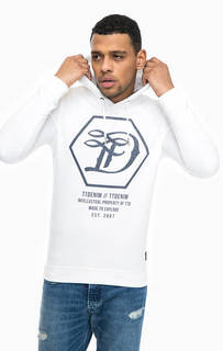 Белая толстовка с капюшоном Tom Tailor Denim