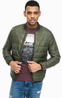 Куртка цвета хаки с эластичным воротом Tom Tailor Denim