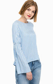 Блуза в полоску с расклешенными рукавами Tom Tailor Denim