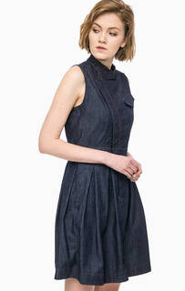 Синее платье с косой застежкой G Star RAW