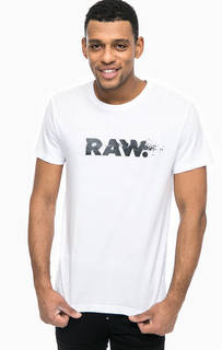 Хлопковая футболка с контрастным принтом G Star RAW