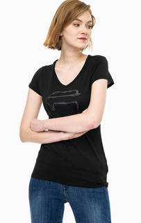 Хлопковая футболка с глубоким вырезом G Star RAW