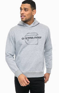Серая толстовка с карманом-кенгуру G Star RAW