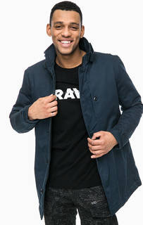 Синяя хлопковая парка с карманами G Star RAW