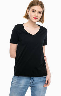 Хлопковая футболка с треугольным вырезом Mavi