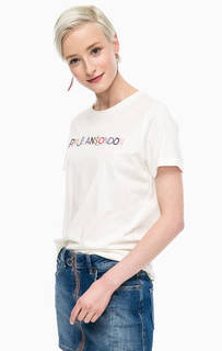 Футболка из хлопка с яркой вышивкой Pepe Jeans