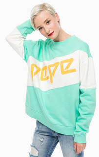 Хлопковый свитшот оверсайз Pepe Jeans