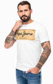 Хлопковая футболка с принтом Pepe Jeans