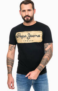 Хлопковая футболка с принтом Pepe Jeans