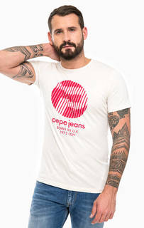 Футболка из хлопка с принтом Pepe Jeans