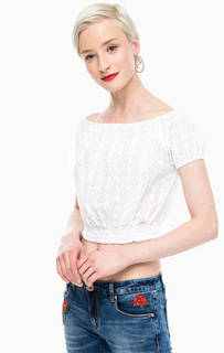 Хлопковая укороченная блуза Gaudi