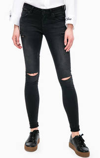 Черные рваные джинсы со стандартной посадкой One Teaspoon