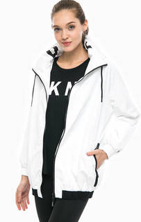 Белая ветровка с капюшоном Dkny
