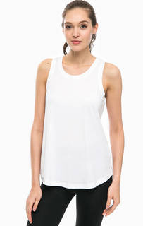 Хлопковый топ белого цвета Dkny