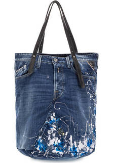 Вместительная сумка из денима Replay