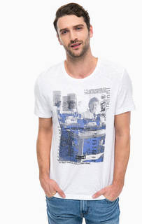 Хлопковая футболка с принтом Mustang