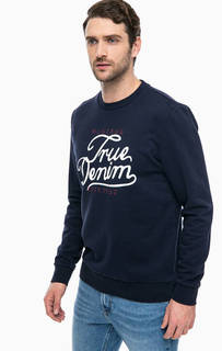 Синий свитшот из хлопка Mustang