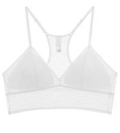 Белый кружевной бюстгальтер без косточек Dkny