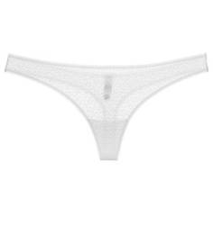 Белые кружевные трусы-стринги Dkny