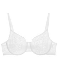 Белый кружевной бюстгальтер на косточках Dkny