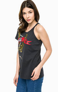 Хлопковая футболка с открытым плечом Pinko