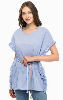 Синяя туника-блуза в полоску Liu Jo