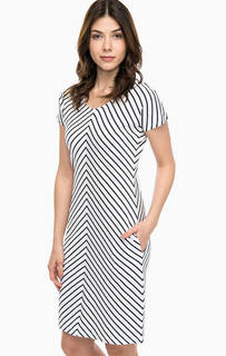 Платье в полоску с расклешенной юбкой Barbour