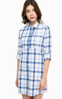 Короткое платье-рубашка в клетку Barbour