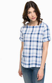 Хлопковая блуза в клетку Barbour