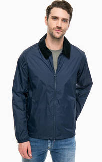 Синяя ветровка с вельветовым воротничком Barbour