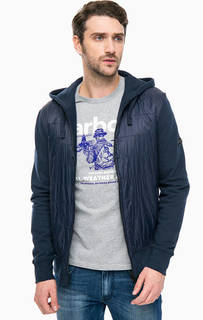Синяя толстовка со стегаными вставками Barbour