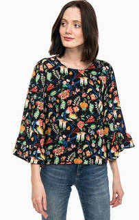 Блуза с длинными рукавами и цветочным принтом Only