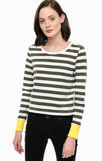 Хлопковый свитшот в полоску Only