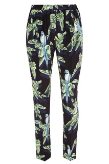 Шелковые брюки с тропическим принтом Stella Mc Cartney