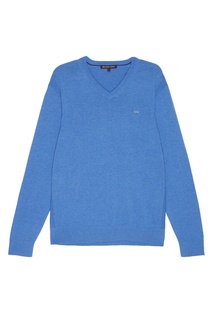 Синий пуловер из хлопка Michael Kors Collection