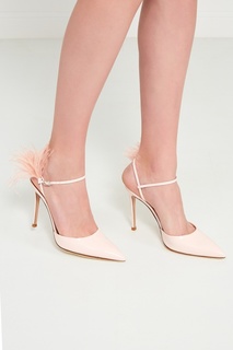 Розовые туфли с перьями Gianvito Rossi