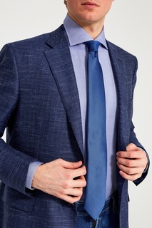 Синий галстук из шелка Brioni