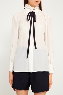 Шелковая блузка с завязками Mo&Co