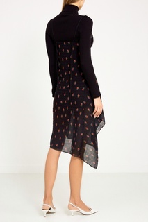 Черное платье с розами Mo&Co