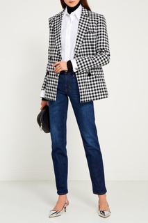 Двубортный жакет в клетку Mo&Co