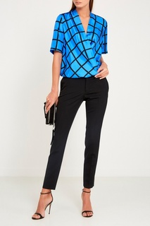 Синяя блузка из шелка Diane von Furstenberg