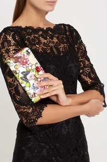 Кожаный кошелек с цветами и бабочками Dolce & Gabbana