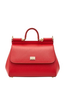 Красная кожаная сумка Sicily Medium Dolce & Gabbana