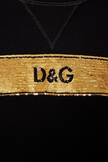 Свитшот с полосой из пайеток Dolce & Gabbana