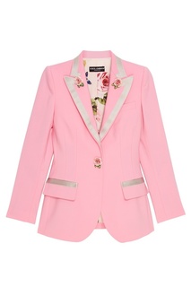 Розовый жакет из шерсти Dolce & Gabbana
